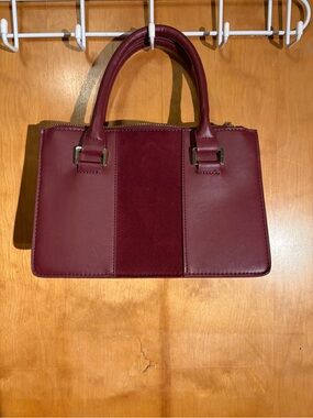 Steve Madden Burgundy Structured Satchel